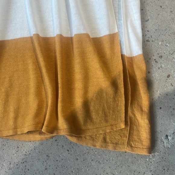 Frame White Multi Striped Knit Drawstring Maxi Dress - Picture 5 of 12